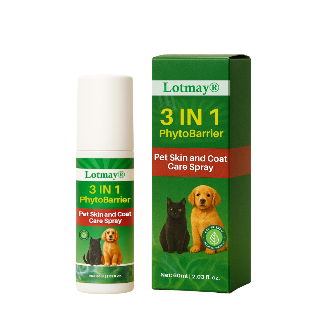 🐾Lotmay® 3 in 1 PhytoBarrier Pet Skin and Coat Care Spray-🧴Soothe, Repair & Protect Pet Skin🐕
