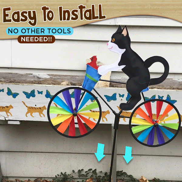 AEXZR® Cat & Dog Bicycle Wind Spinner