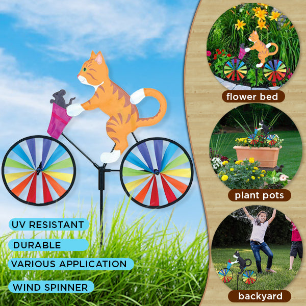 AEXZR® Cat & Dog Bicycle Wind Spinner