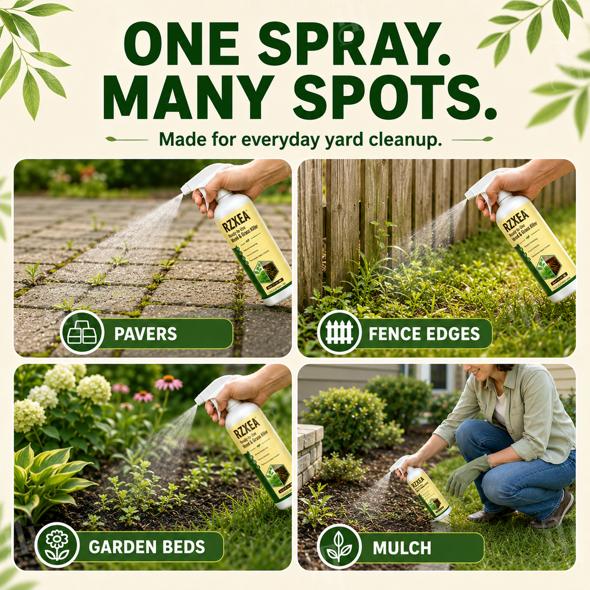 🎯 See a Weed? Spray It. RZXEA™ Ready-to-Use Weed & Grass Killer