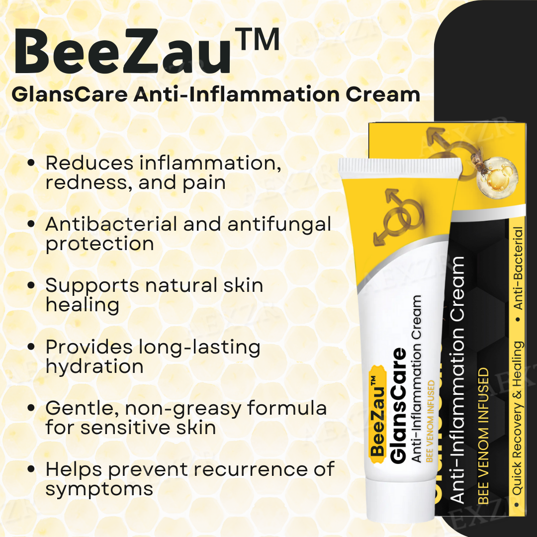 BeeZau™ GlansCare Anti-Inflammation Cream(⏰𝐋𝐢𝐦𝐢𝐭𝐞𝐝 𝐭𝐢𝐦𝐞 𝐝𝐢𝐬𝐜𝐨𝐮𝐧𝐭 𝐋𝐚𝐬𝐭 𝟑𝟎 𝐦𝐢𝐧𝐮𝐭𝐞𝐬⏰)