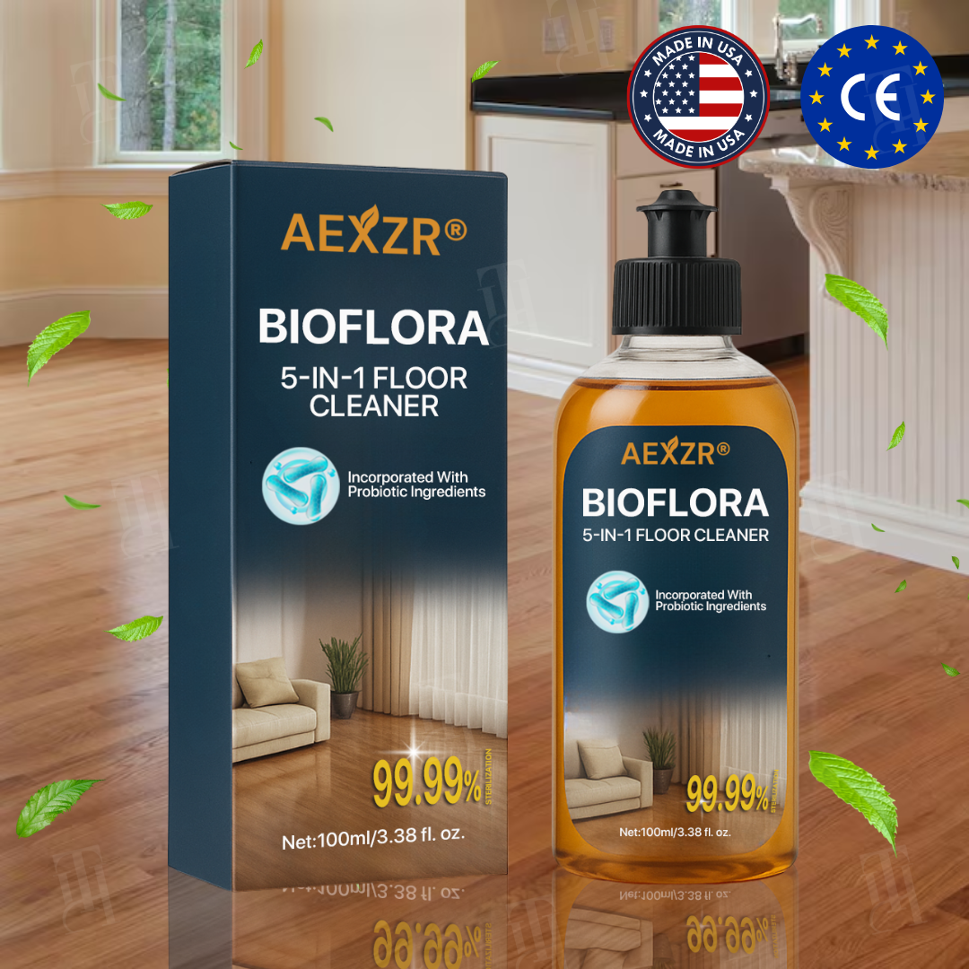 👨‍👩‍👧‍👦AEXZR® BioFlora 5-in-1 Floor Cleaner | 🛡️ 5-Day Protection |👶🐾 Baby & Pet Safe