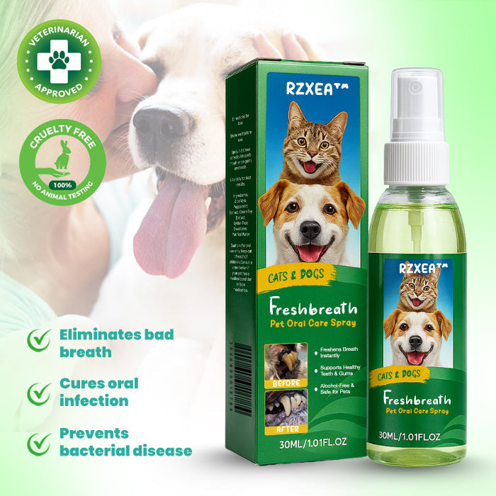 🏆✨RZXEA™ FreshBreath Pet Oral Care Spray – 🦷3-Day Fresh Breath Solution 🐾