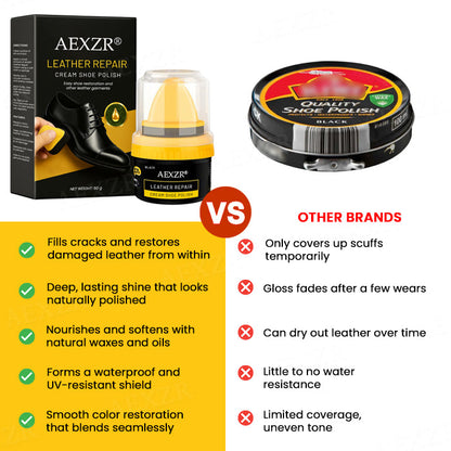 🌟 AEXZR® Leather Repair Cream Shoe Polish | Erases Scuffs, Renews Color Like New
