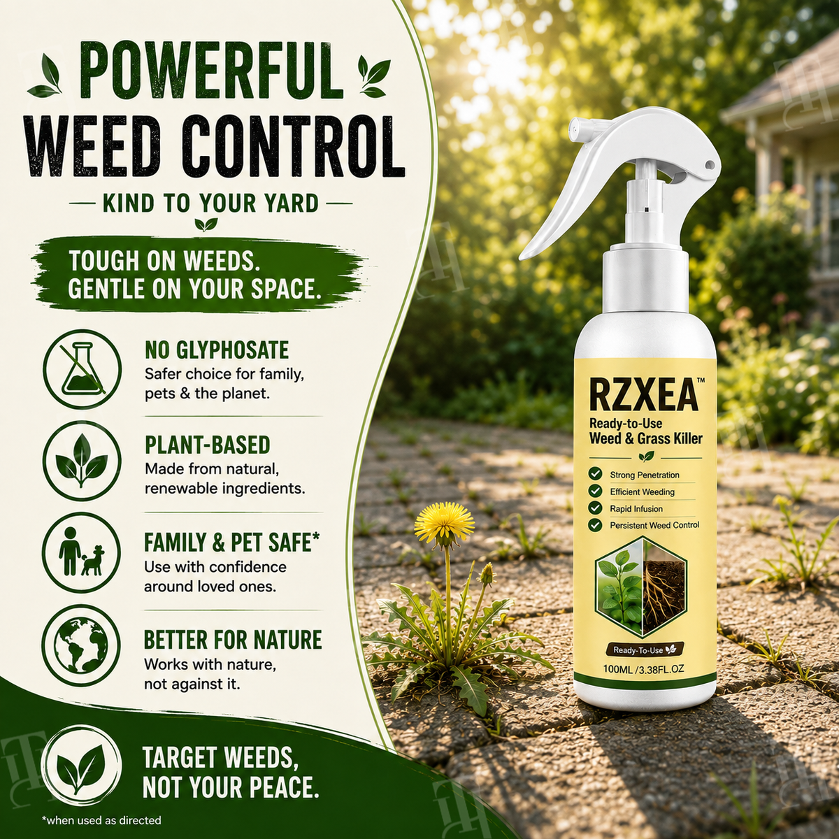 🎯 See a Weed? Spray It. RZXEA™ Ready-to-Use Weed & Grass Killer