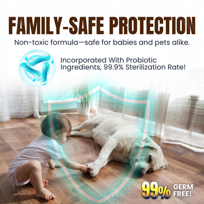 👨‍👩‍👧‍👦AEXZR® BioFlora 5-in-1 Floor Cleaner | 🛡️ 5-Day Protection |👶🐾 Baby & Pet Safe