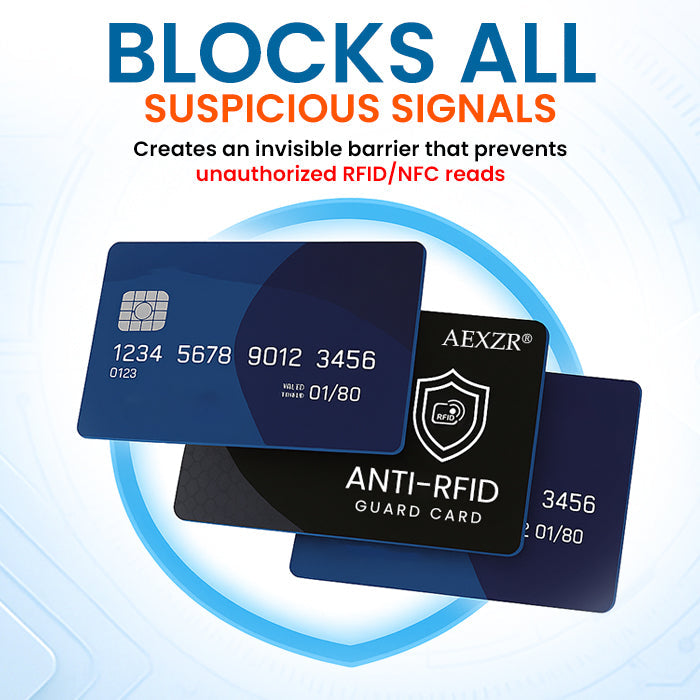 🏆✅Official Store |AEXZR® Anti-RFID Guard Card🌟Stop Electronic Skimming & Data Theft