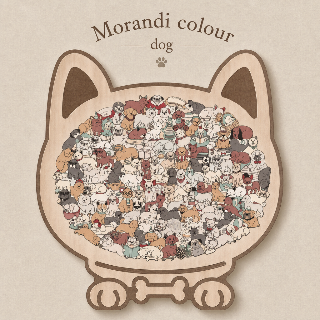 🎁 Grab Gifts  🎅Christmas Gift 135-Piece Cat-Shaped Wooden Puzzle 🐱 🎁