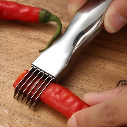 🔥Shred Silk The Knife – 🔪Multi-Blade Scallion & Vegetable Cutter, Effortless & Time-Saving✨